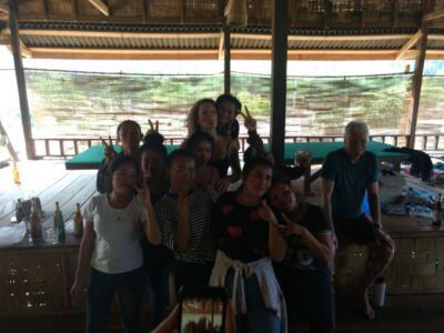 2019-04-07 End-of-season-Party in Camp 2. Fia und ihre Bande.
