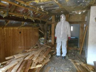 2020-11-12 Uli Monchichi beim Glaswolle entfernen.